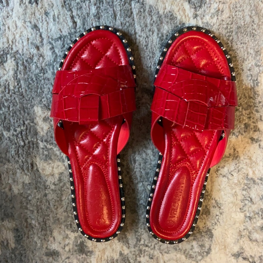 Red sandals
